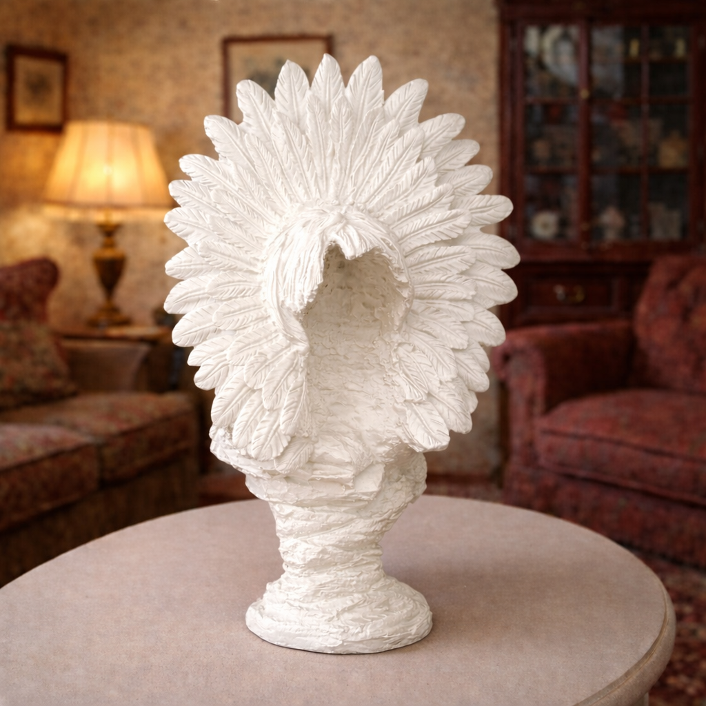 Luxury White Afro Lady Decor Statue | EnamorarDecor