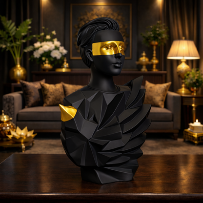 Luxury Black Bird Lady Decor Statue | EnamorarDecor