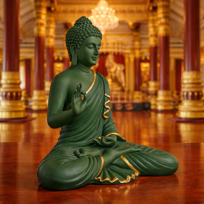 Luxury Big Olive Green Buddha Statue | EnamorarDecor