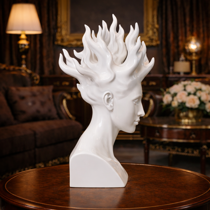 Luxury White Blooming Beauty Decor Sculpture | EnamorarDecor