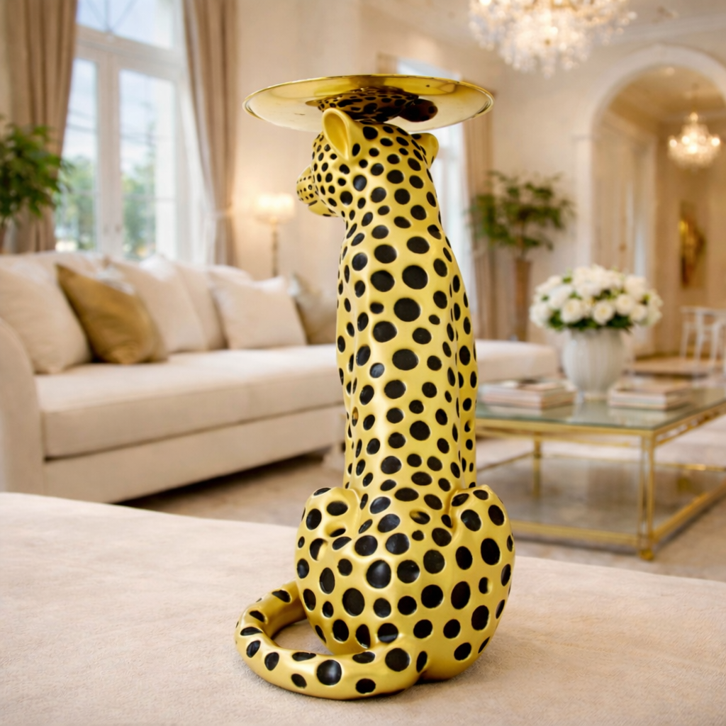 Luxury Big Yellow Cheetah Statement Decor | EnamorarDecor