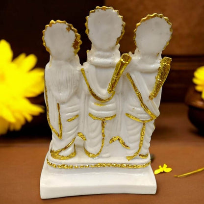 White Ram Darbar Small Marble Dust Statue | EnamorarDecor