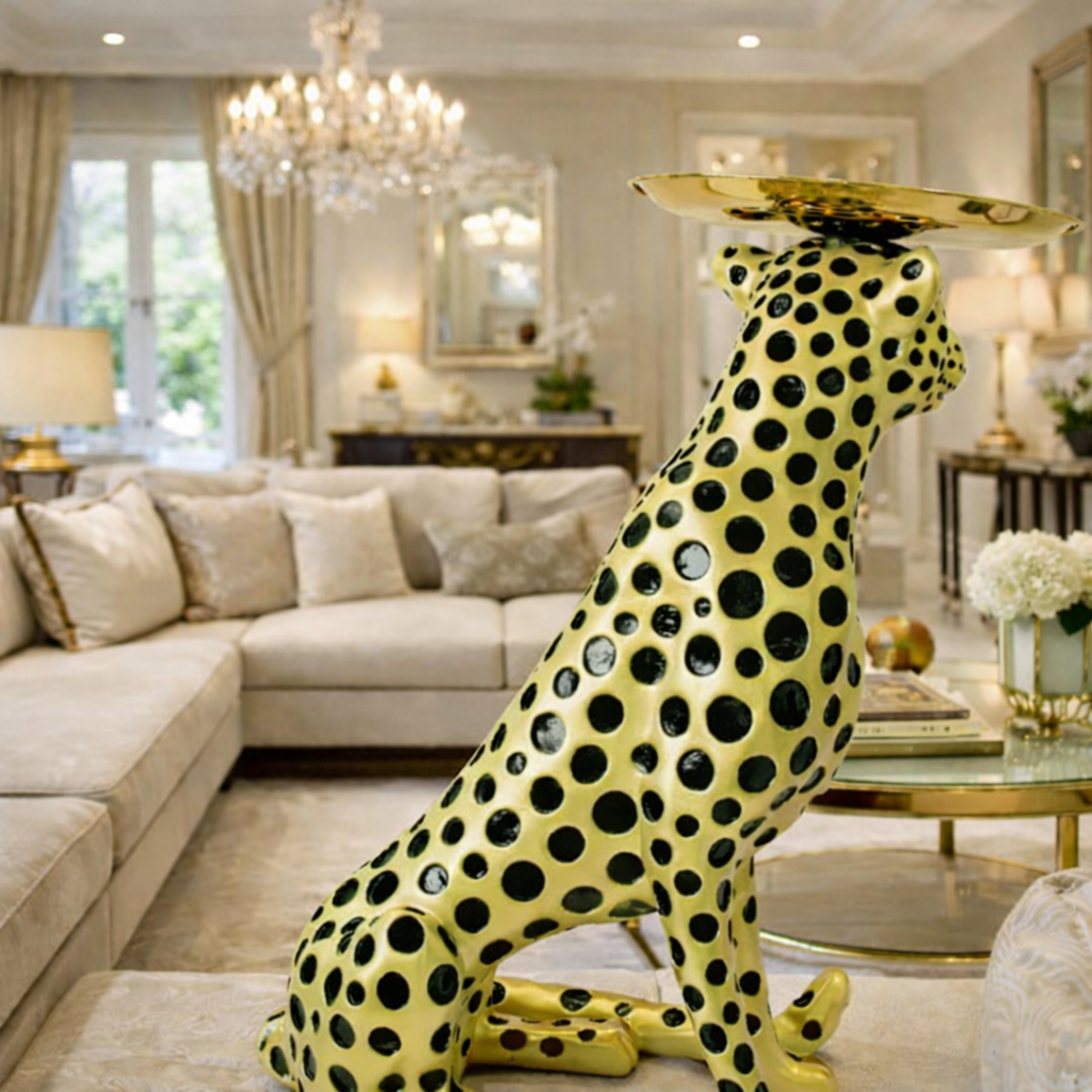 Luxury Big Yellow Cheetah Statement Decor | EnamorarDecor