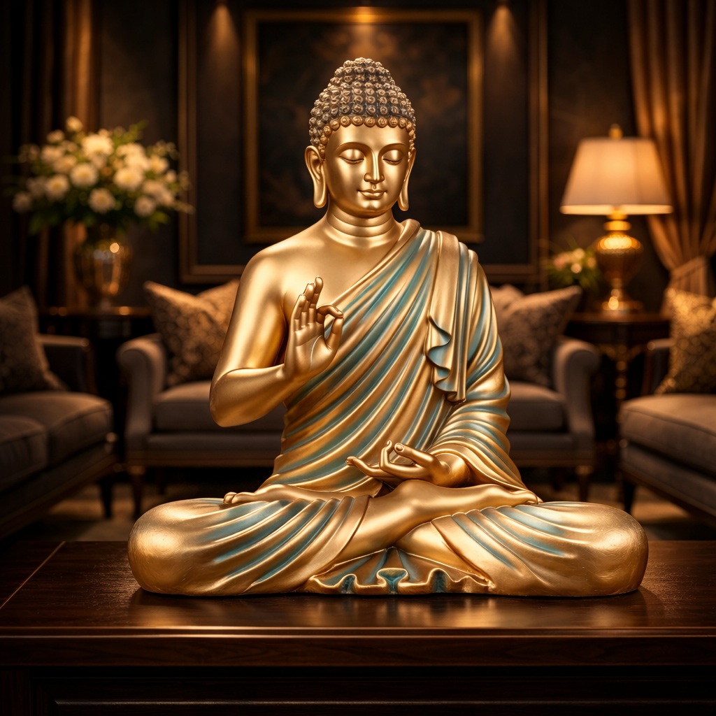 Luxury Big Golden Buddha Statue | EnamorarDecor