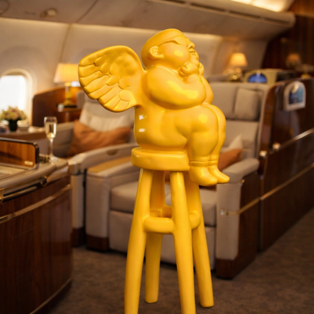 Luxury Yellow Ladder Angel Showpiece | EnamorarDecor