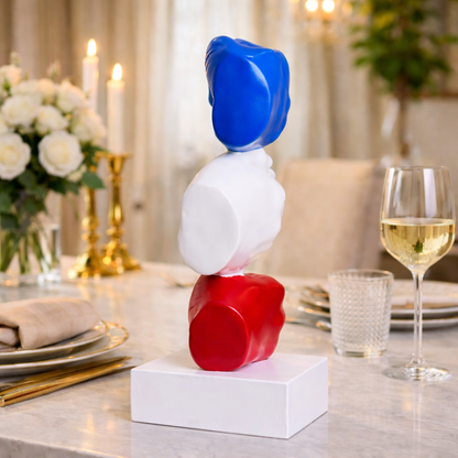 Modern Hand Gesture With White Base Sculpture | EnamorarDecor