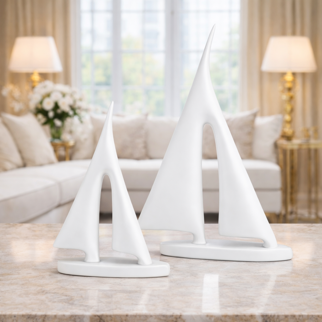 Luxury White Boat Decor Set | EnamorarDecor