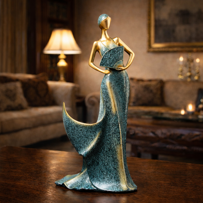 Luxury Blue Wine Bottle Holder Lady | EnamorarDecor