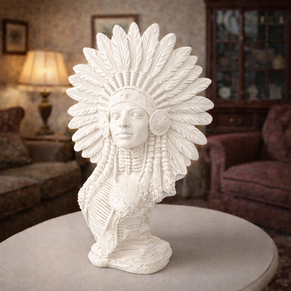 Luxury White Afro Lady Decor Statue | EnamorarDecor