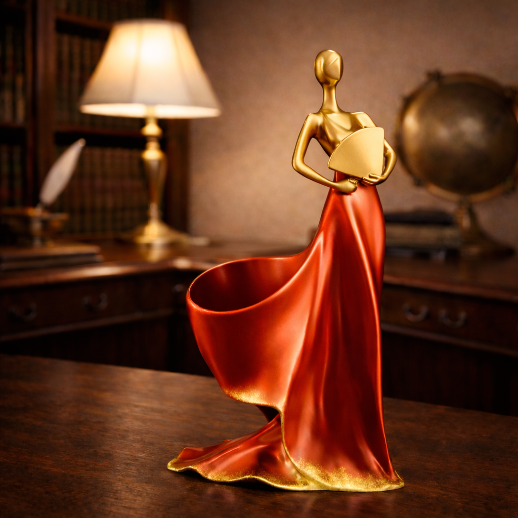 Luxury Orange Wine Bottle Holder Lady | EnamorarDecor