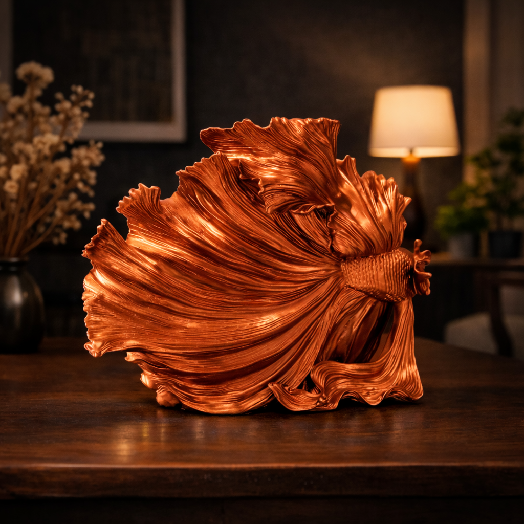 Luxury Copper Betta Fish Showpiece | EnamorarDecor