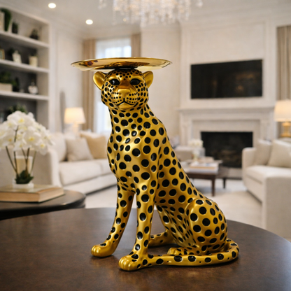 Luxury Big Golden Cheetah Statement Decor | EnamorarDecor