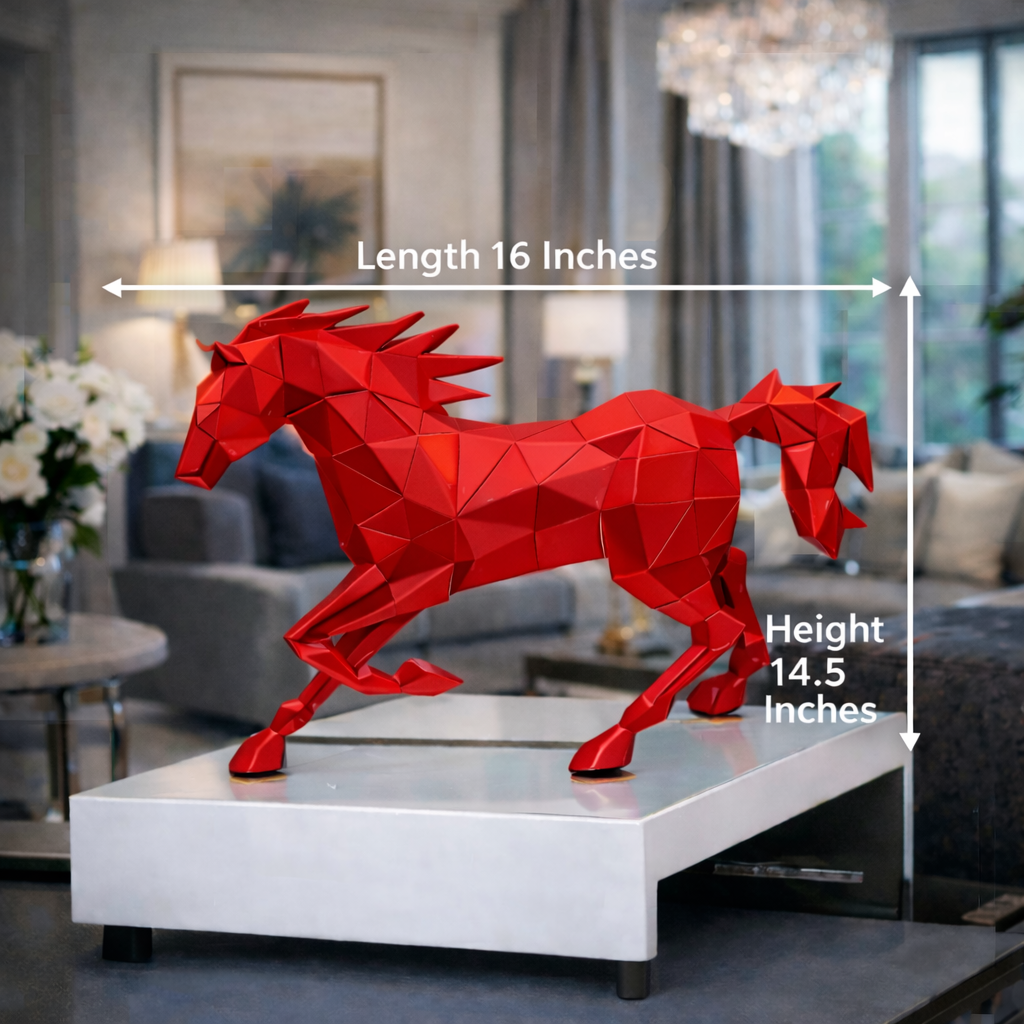 Luxury Red Running Hercules Ferrari Horse | EnamorarDecor