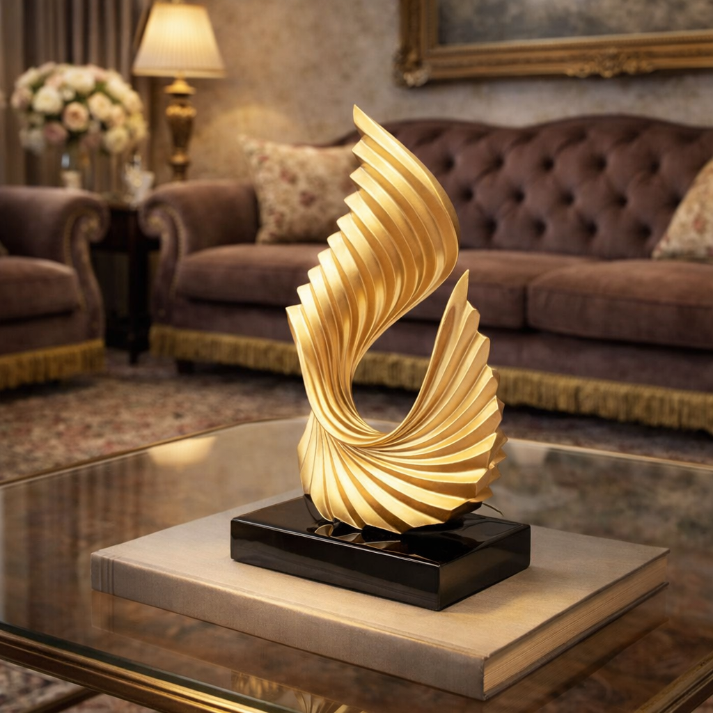 Luxury Golden Twisted Tale Showpiece | EnamorarDecor