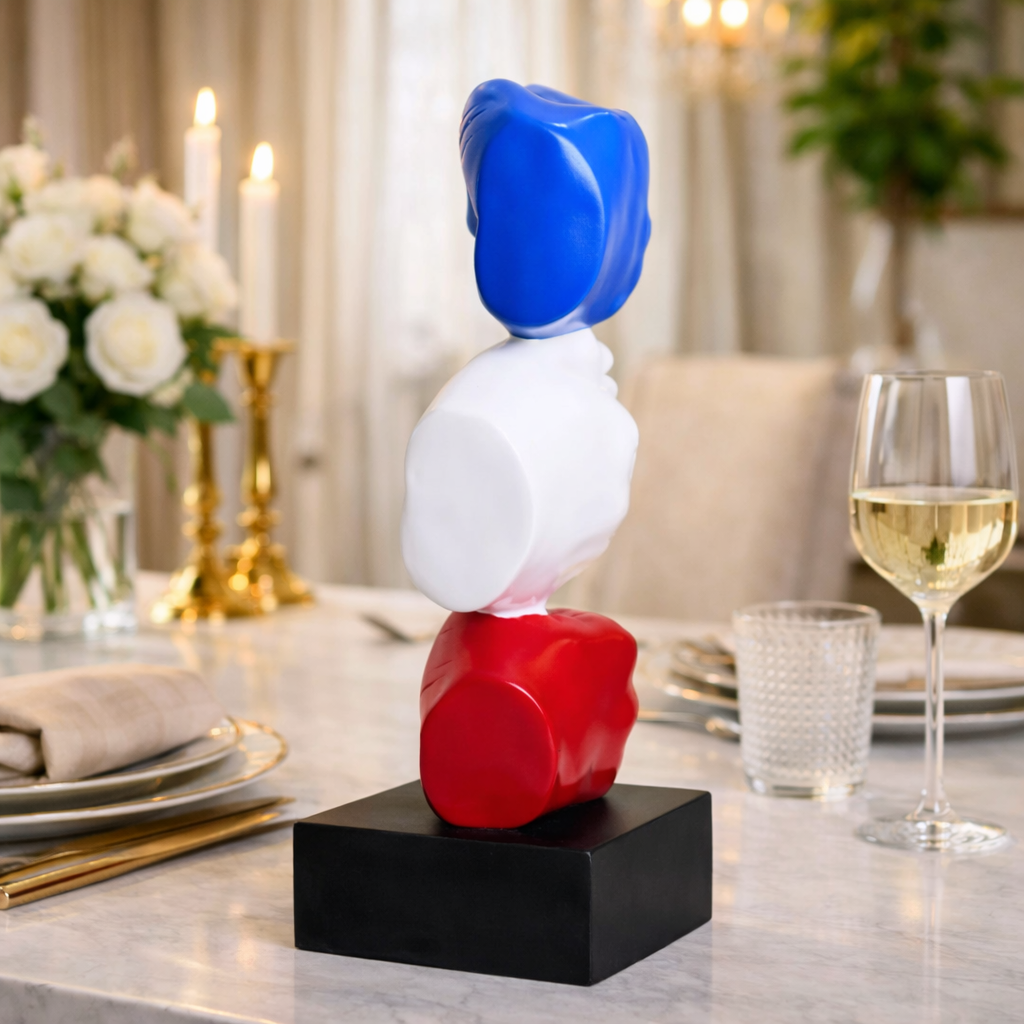 Modern Hand Gesture With Black Base Sculpture | EnamorarDecor