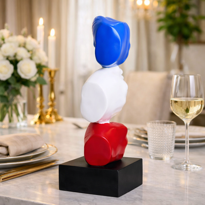 Modern Hand Gesture With Black Base Sculpture | EnamorarDecor