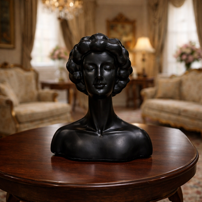 Luxury Black Cloud Lady Sculpture Decor | EnamorarDecor
