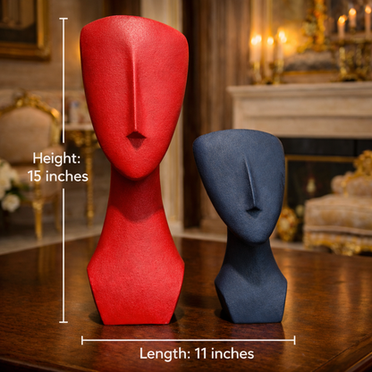 Luxury Red & Black Euro Face Decor Set | EnamorarDecor