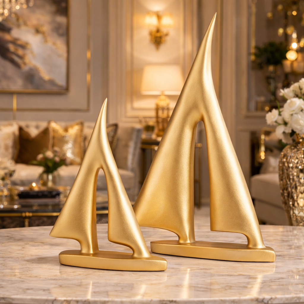 Luxury Golden Boat Decor Set | EnamorarDecor