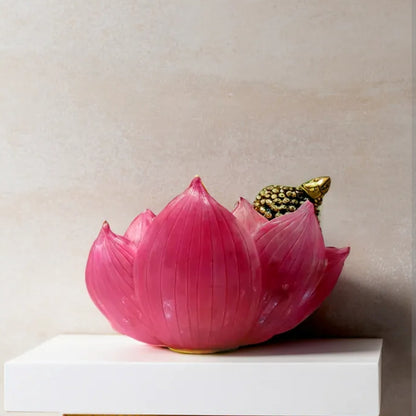 Multicolor Monk Lying on Kamal Statue | EnamorarDecor
