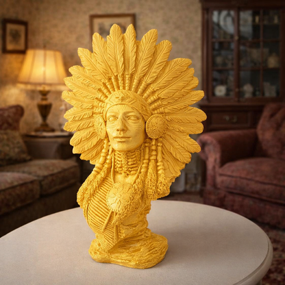 Luxury Yellow Afro Lady Decor Statue | EnamorarDecor