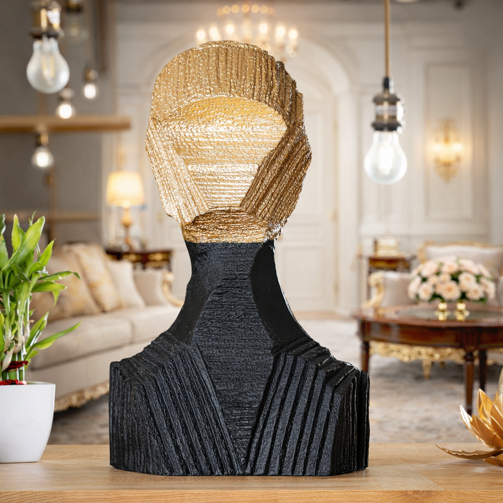 Luxury Golden & Black Anon Sculpture | EnamorarDecor