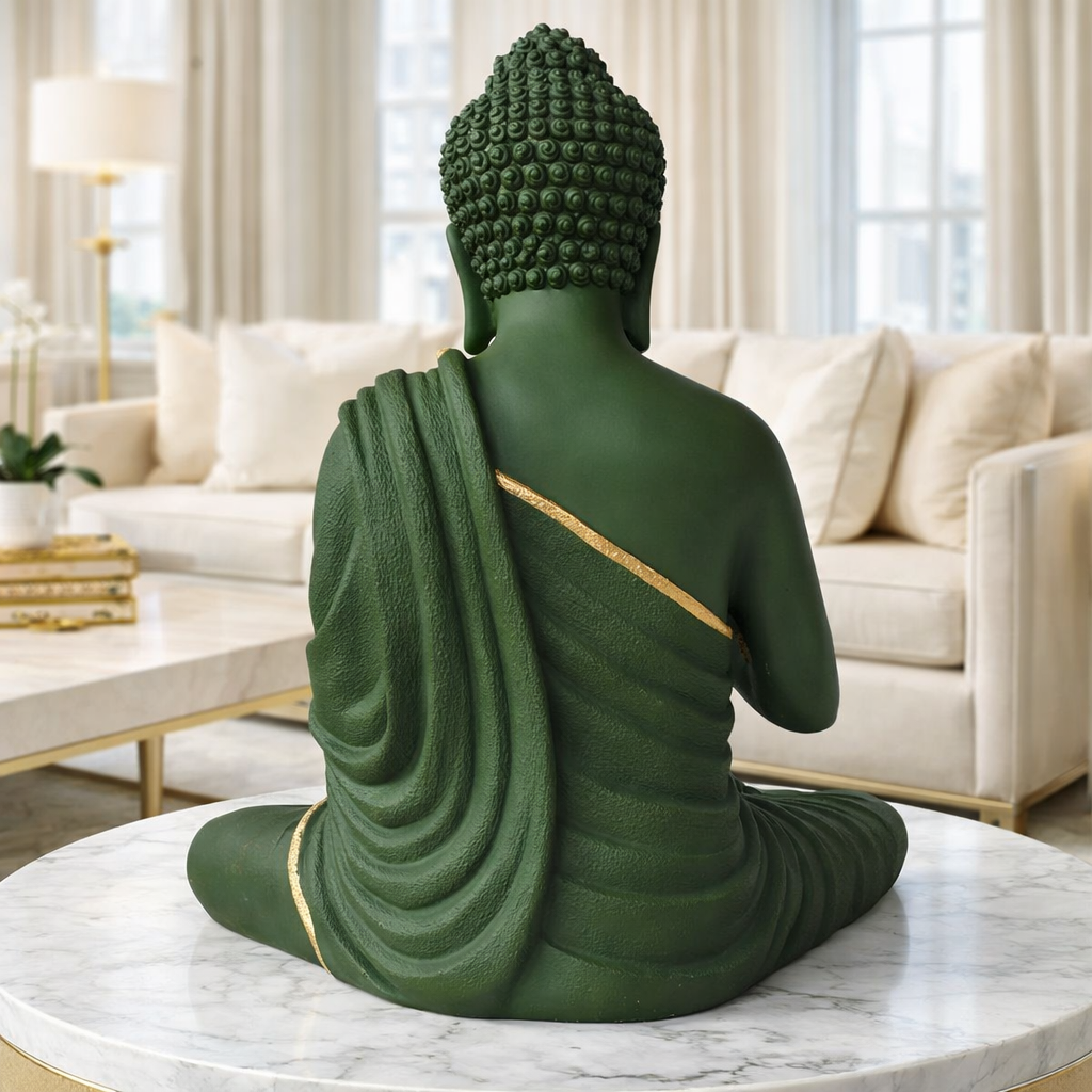 Luxury Big Olive Green Buddha Statue | EnamorarDecor