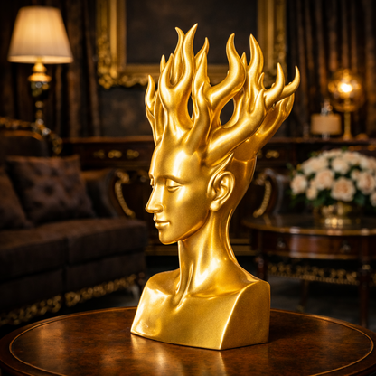Luxury Golden Blooming Beauty Decor Sculpture | EnamorarDecor
