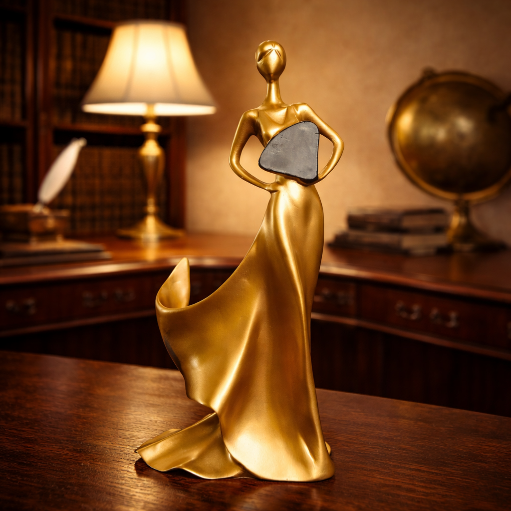 Luxury Golden Wine Bottle Holder Lady | EnamorarDecor