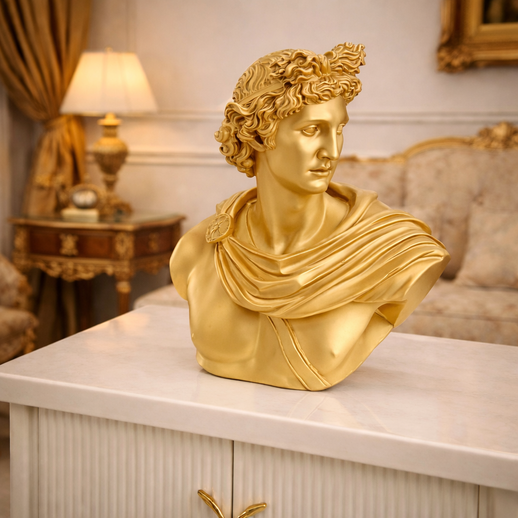 Luxury Golden Greek Prince Apollo (David) Sculpture | EnamorarDecor