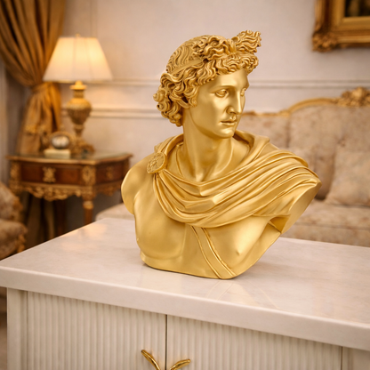 Luxury Golden Greek Prince Apollo (David) Sculpture | EnamorarDecor