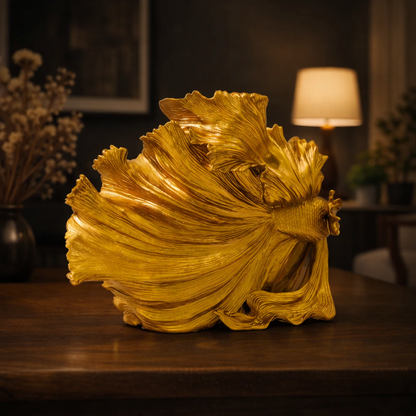 Luxury Golden Betta Fish Showpiece | EnamorarDecor