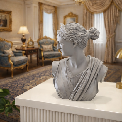 Luxury Grey Greek Lady Bust | EnamorarDecor