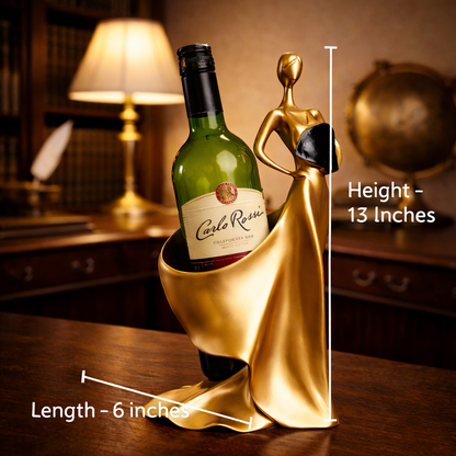 Luxury Golden Wine Bottle Holder Lady | EnamorarDecor