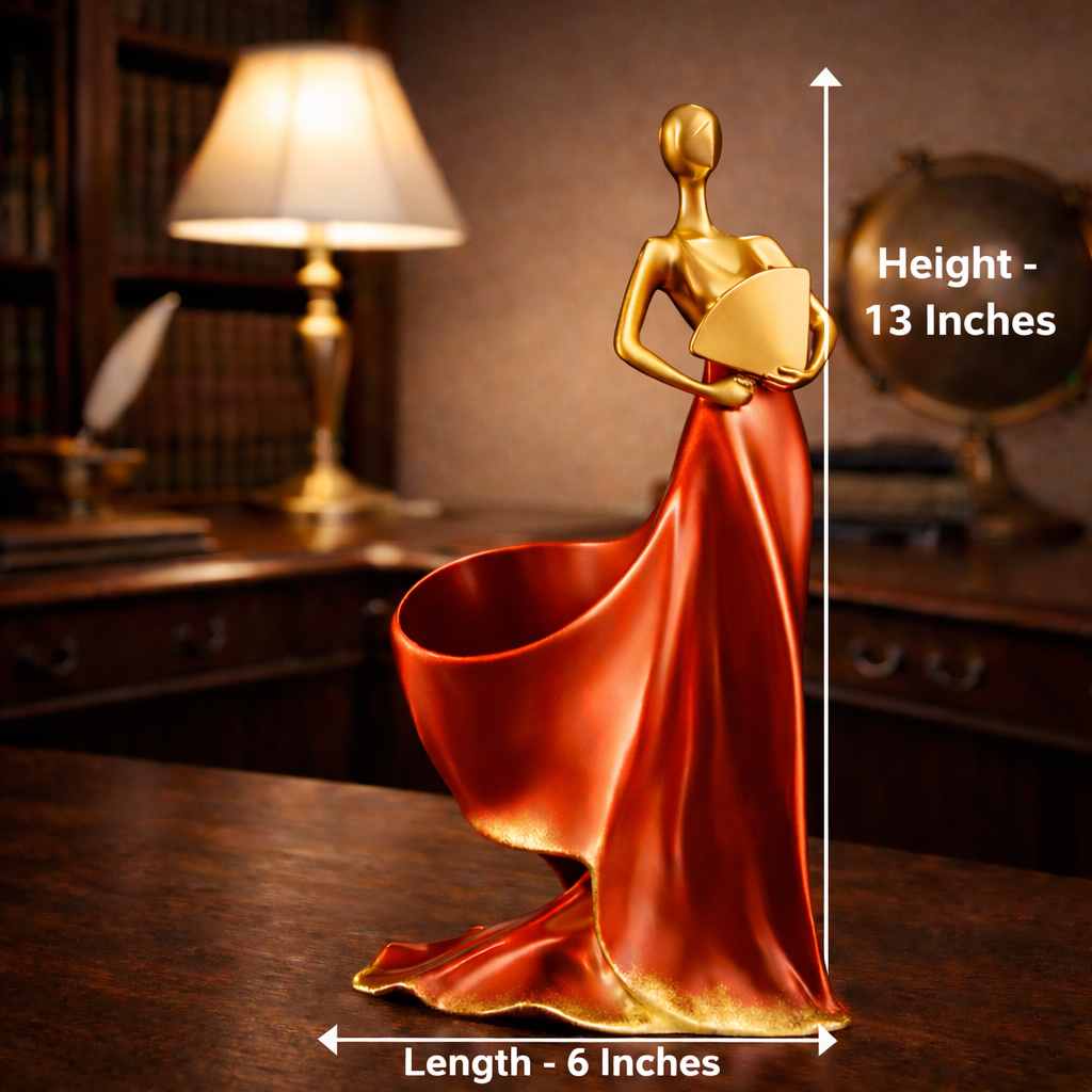 Luxury Orange Wine Bottle Holder Lady | EnamorarDecor