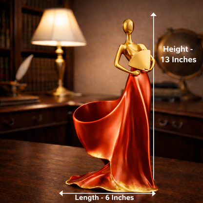 Luxury Orange Wine Bottle Holder Lady | EnamorarDecor