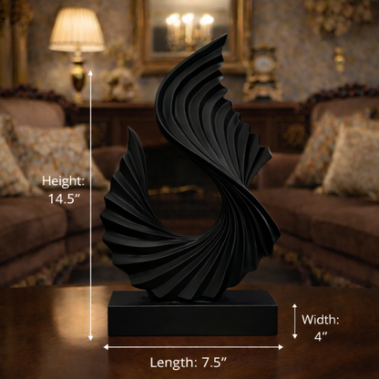 Luxury Black Twisted Tale Showpiece | EnamorarDecor