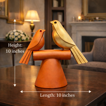 Luxury Orange & Gold Bird Nest Decor | EnamorarDecor