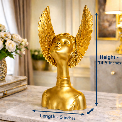Golden Wing Lady Luxury Decor Bust | EnamorarDecor