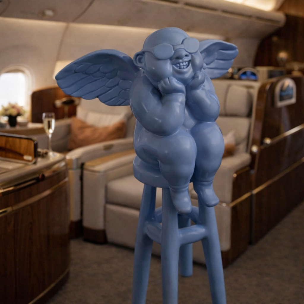 Luxury Blue Ladder Angel Showpiece | EnamorarDecor