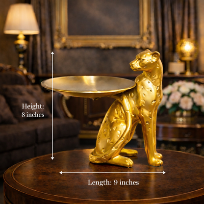 Luxury Golden Leopard Plate Decor | EnamorarDecor