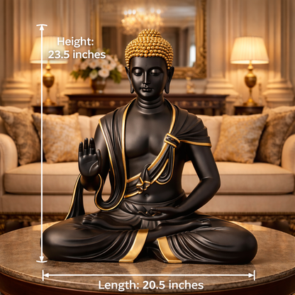 Luxury Black Big Buddha Premium Statue | EnamorarDecor