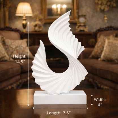 Luxury White Twisted Tale Showpiece | EnamorarDecor