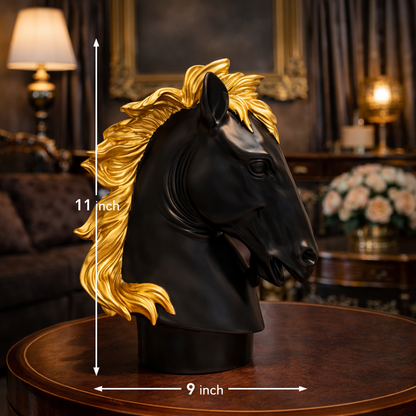 Luxury Black Jack Horse Decor Sculpture | EnamorarDecor