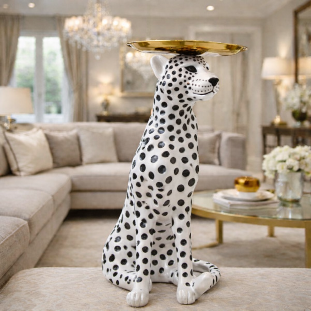 Luxury Big Snow Cheetah Statement Decor | EnamorarDecor