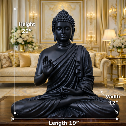 Luxury Big Black Buddha Statue | EnamorarDecor