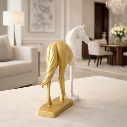 Ace of Spade White Luxury Horse Decor | EnamorarDecor
