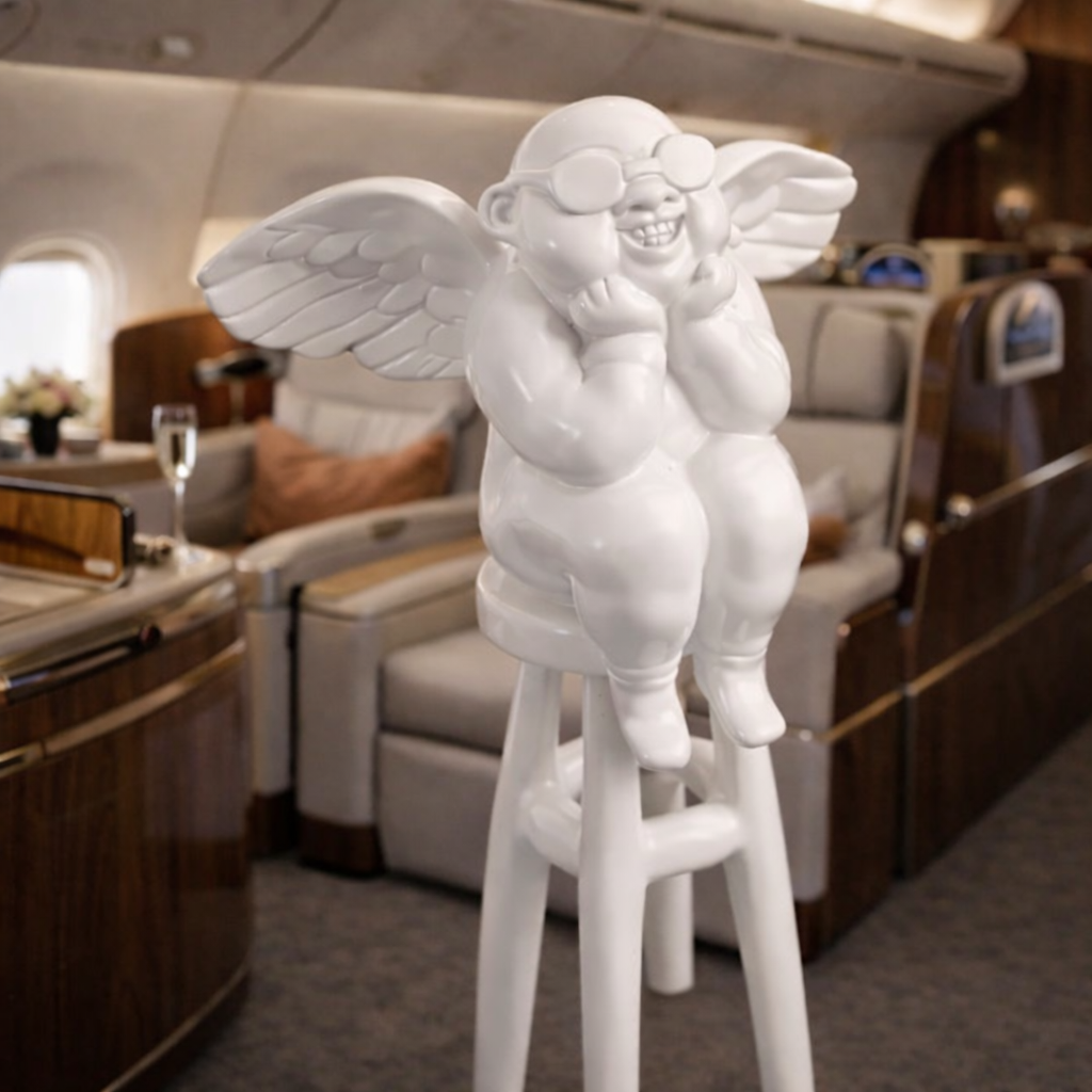 Luxury White Ladder Angel Showpiece | EnamorarDecor