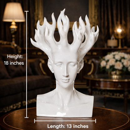Luxury White Blooming Beauty Decor Sculpture | EnamorarDecor