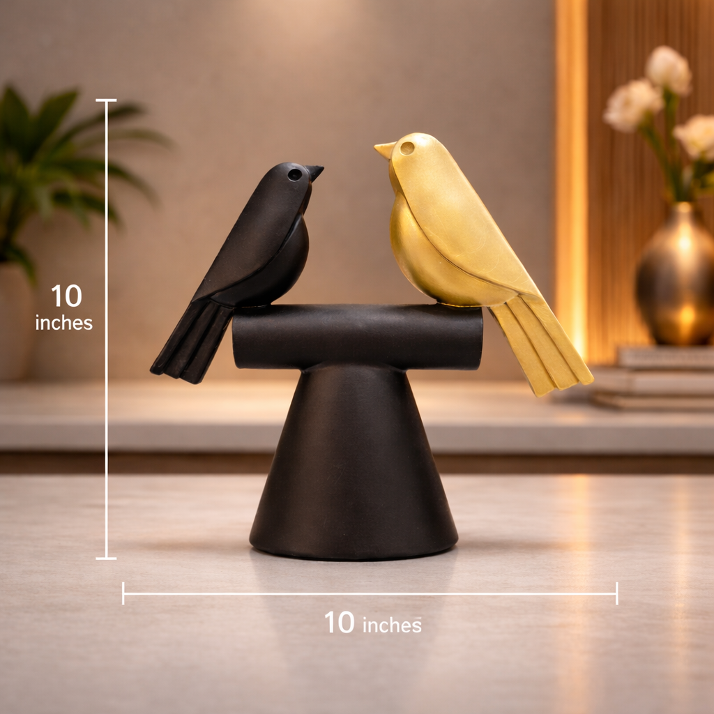 Luxury Black & Gold Bird Nest Decor | EnamorarDecor